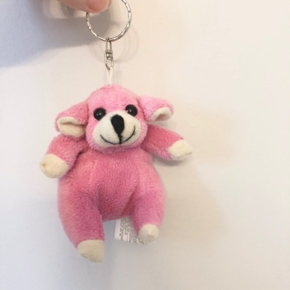 Cute Pink Plush Keychain - Picture 2 of 4